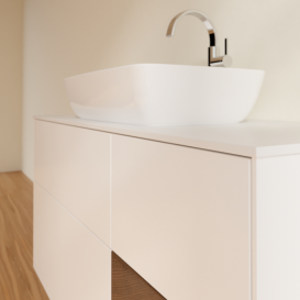 Тумба под раковину Villeroy & Boch Finion 120х50,1 см с подсветкой МДФ белый матовый лак/стекло белое матовое G831GNMT