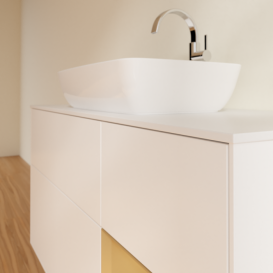 Тумба під раковину Villeroy & Boch Finion 120х50,1 см із підсвічуванням МДФ білий матовий лак/скло біле матове G831HFMT