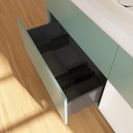 Тумба под раковину Villeroy & Boch Finion 120х50,1 см с подсветкой МДФ оливковый матовый лак/стекло белое матовое G831GFGM