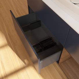 Тумба под раковину Villeroy & Boch Finion 120х50,1 см с подсветкой МДФ темно-синий матовый лак/стекло белое матовое G831GNHG