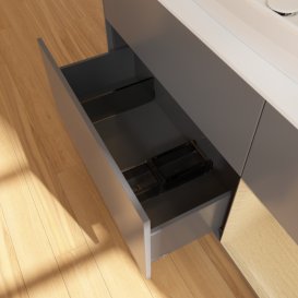 Тумба под раковину Villeroy & Boch Finion 120х50,1 см с подсветкой МДФ антрацит матовый лак/стекло белое матовое G831PCGK