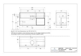 Тумба под раковину Villeroy & Boch Finion 120х50,1 см с подсветкой МДФ оливковый матовый лак/стекло черное матовое G832HFGM