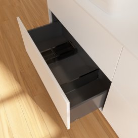 Тумба под раковину Villeroy & Boch Finion 160х50,1 см с подсветкой МДФ белый матовый лак/стекло белое матовое G84100MT