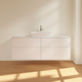 Тумба под раковину Villeroy & Boch Finion 160х50,1 см МДФ белый матовый лак/стекло белое матовое F85100MT