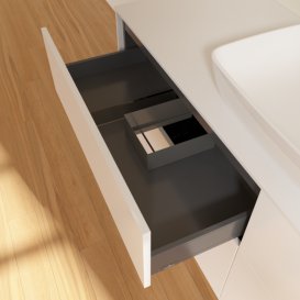 Тумба под раковину Villeroy & Boch Finion 160х50,1 см МДФ белый матовый лак/стекло белое матовое F85100MT