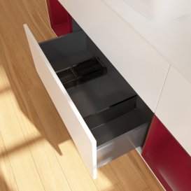 Тумба під раковину Villeroy & Boch Finion 160х50,1 см із підсвічуванням МДФ білий матовий лак/скло біле матове F861HBMT