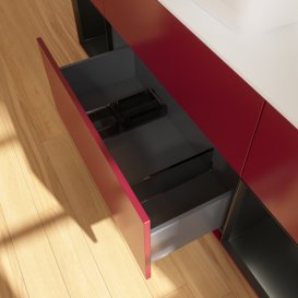 Тумба под раковину Villeroy & Boch Finion 160х50,1 см с подсветкой МДФ пион матовый лак/стекло белое матовое F861PDHB