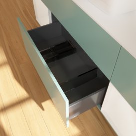 Тумба под раковину Villeroy & Boch Finion 160х50,1 см с подсветкой МДФ оливковый матовый лак/стекло белое матовое F861GFGM