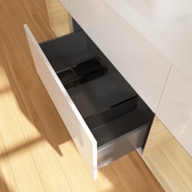 Тумба под раковину Villeroy & Boch Finion 160х50,1 см с подсветкой МДФ глянцевый белый лак/стекло белое матовое F861PCGF