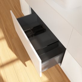 Тумба под раковину Villeroy & Boch Finion 160х50,1 см с подсветкой МДФ белый матовый лак/стекло белое матовое G861GFMT