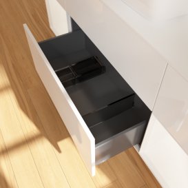 Тумба под раковину Villeroy & Boch Finion 160х50,1 см с подсветкой МДФ глянцевый белый лак/стекло белое матовое G861MTGF