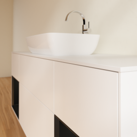 Тумба під раковину Villeroy & Boch Finion 160х50,1 см із підсвічуванням МДФ білий матовий лак/скло біле матове G861PDMT