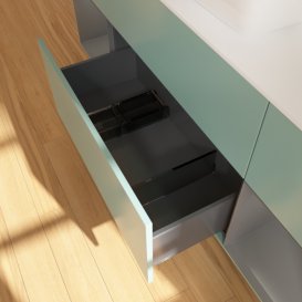 Тумба под раковину Villeroy & Boch Finion 160х50,1 см с подсветкой МДФ оливковый матовый лак/стекло белое матовое G861GKGM