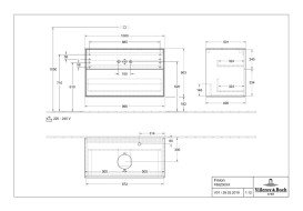Тумба під раковину Villeroy & Boch Finion 100х50,1 см МДФ білий матовий лак/скло біле матове F88100MT
