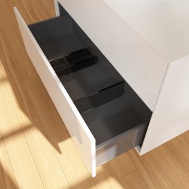 Тумба під раковину Villeroy & Boch Finion 100х50,1 см з підсвіткою МДФ білий глянцевий лак/скло біле матове G88100GF