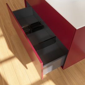 Тумба под раковину Villeroy & Boch Finion 100х50,1 см с подсветкой МДФ пион матовый лак/стекло белое матовое G88100HB