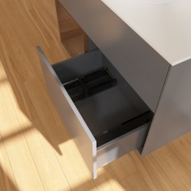 Тумба под раковину Villeroy & Boch Finion 100х50,1 см с подсветкой МДФ антрацит матовый лак/стекло белое матовое F891GNGK