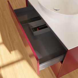 Тумба под раковину Villeroy & Boch Finion 100х50,1 см с подсветкой МДФ пион матовый лак/стекло белое матовое F891PDHB