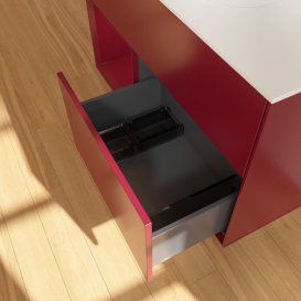 Тумба під раковину Villeroy & Boch Finion 100х50,1 см з підсвічуванням МДФ півонія матовий лак/скло біле матове G891HBHB