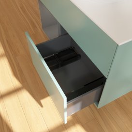 Тумба под раковину Villeroy & Boch Finion 100х50,1 см с подсветкой МДФ оливковый матовый лак/стекло белое матовое G891GKGM