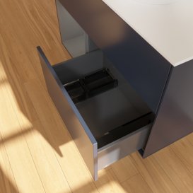 Тумба под раковину Villeroy & Boch Finion 100х50,1 см с подсветкой МДФ темно-синий матовый лак/стекло белое матовое G891GKHG