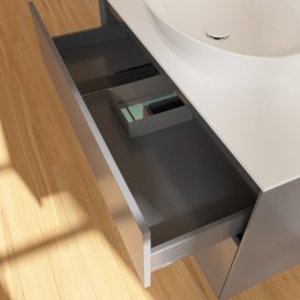 Тумба под раковину Villeroy & Boch Finion 100х50,1 см с подсветкой МДФ антрацит матовый лак/стекло белое матовое G891GMGK