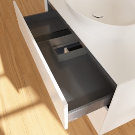 Тумба под раковину Villeroy & Boch Finion 100х50,1 см с подсветкой МДФ белый матовый лак/стекло белое матовое G891HGMT