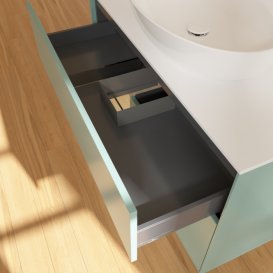 Тумба під раковину Villeroy & Boch Finion 100х50,1 см із підсвічуванням МДФ оливковий матовий лак/скло біле матове G891PCGM