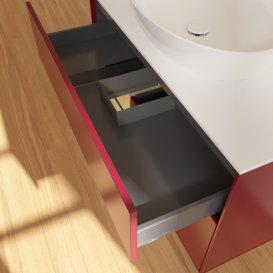 Тумба под раковину Villeroy & Boch Finion 100х50,1 см с подсветкой МДФ пион матовый лак/стекло белое матовое G891PCHB