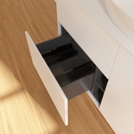 Тумба під раковину Villeroy & Boch Finion 120х50,1 см із підсвічуванням МДФ білий матовий лак/скло біле матове G91100MT