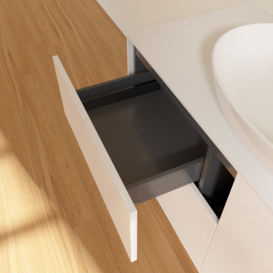 Тумба під раковину Villeroy & Boch Finion 120х50,1 см із підсвічуванням МДФ білий матовий лак/скло біле матове G91100MT