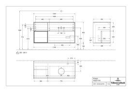 Тумба під раковину Villeroy & Boch Finion 120х50,1 см із підсвічуванням МДФ білий матовий лак/скло біле матове F921GFMT