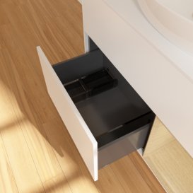 Тумба під раковину Villeroy & Boch Finion 100х50,1 см із підсвічуванням МДФ білий матовий лак/скло біле матове F901PCMT