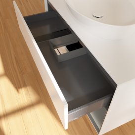 Тумба под раковину Villeroy & Boch Finion 100х50,1 см с подсветкой МДФ белый матовый лак/стекло белое матовое G901GKMT