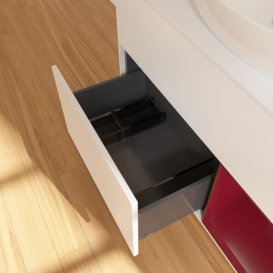 Тумба під раковину Villeroy & Boch Finion 100х50,1 см із підсвічуванням МДФ білий матовий лак/скло біле матове G901HBMT