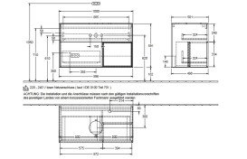 Тумба под раковину Villeroy & Boch Finion 100х50,1 см с подсветкой МДФ глянцевый белый лак/стекло черное матовое G902MTGF