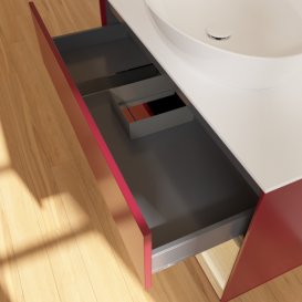 Тумба под раковину Villeroy & Boch Finion 100х50,1 см с подсветкой МДФ пион матовый лак/стекло белое матовое G901PCHB