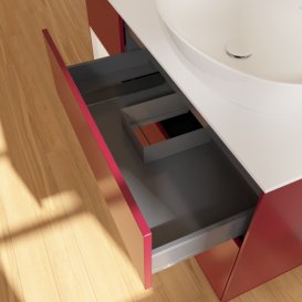 Тумба под раковину Villeroy & Boch Finion 120х50,1 см с подсветкой МДФ пион матовый лак/стекло белое матовое G921GFHB