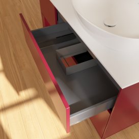 Тумба под раковину Villeroy & Boch Finion 120х50,1 см с подсветкой МДФ пион матовый лак/стекло белое матовое G921HBHB