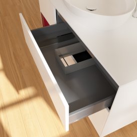 Тумба под раковину Villeroy & Boch Finion 120х50,1 см с подсветкой МДФ белый матовый лак/стекло белое матовое F941HBMT