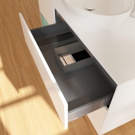 Тумба под раковину Villeroy & Boch Finion 120х50,1 см с подсветкой МДФ белый матовый лак/стекло белое матовое F941GMMT