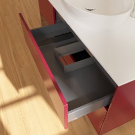 Тумба под раковину Villeroy & Boch Finion 120х50,1 см с подсветкой МДФ пион матовый лак/стекло белое матовое G941GNHB