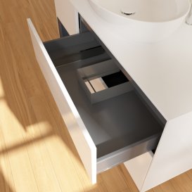 Тумба под раковину Villeroy & Boch Finion 120х50,1 см с подсветкой МДФ глянцевый белый лак/стекло белое матовое G941HGGF