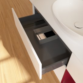 Тумба під раковину Villeroy & Boch Finion 120х50,1 см із підсвічуванням МДФ білий матовий лак/скло біле матове G951HBMT