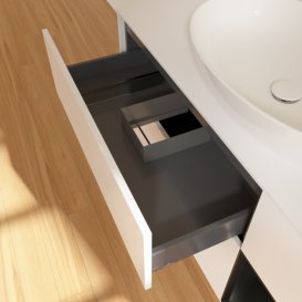 Тумба под раковину Villeroy & Boch Finion 120х50,1 см с подсветкой МДФ белый матовый лак/стекло белое матовое G951PDMT