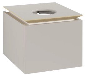 Тумба под раковину Villeroy & Boch Legato 45х50 см ДСП мягкий серый B56500VK