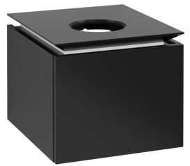Тумба під раковину Villeroy&Boch Legato 45х50 см МДФ/ДСП чорний матовий лак B56500PD