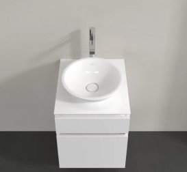 Тумба під раковину Villeroy&Boch Legato 45х50 см ДСП білий матовий B56600MS