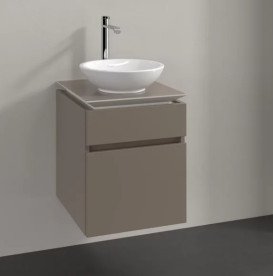 Тумба под раковину Villeroy & Boch Legato 45х50 см ДСП трюфель серый B56600VG