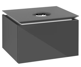 Тумба под раковину Villeroy & Boch Legato 60х50 см МДФ/ДСП глянцевый серый B56700FP